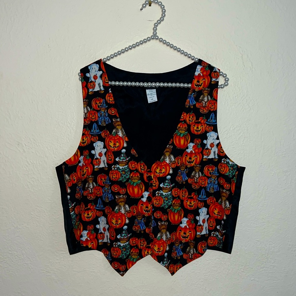 Robyn Lyn halloween pumpkin fall vest